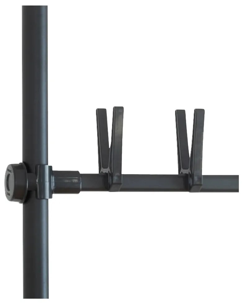 Черен метален телескопичен стелаж за обувки Herkules – Wenko