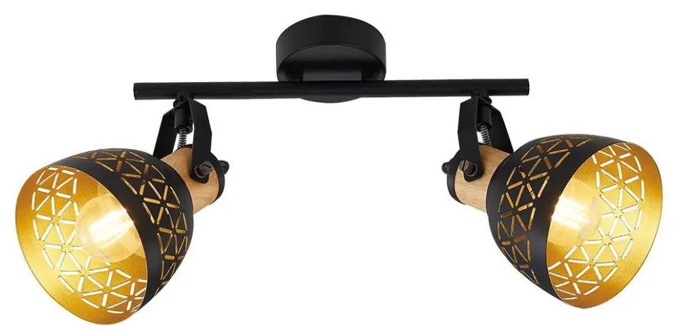 Prezent 27523 - Луни MESCALA 2xE14/40W/230V черен