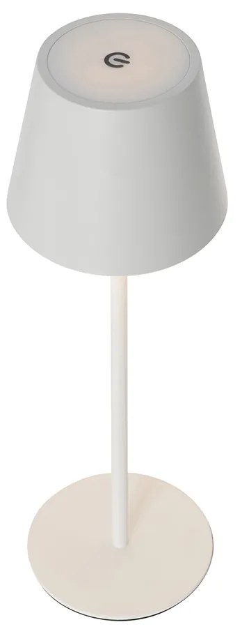 Комплект от 2 настолни лампи бели с димер и презареждащи се - Murdock