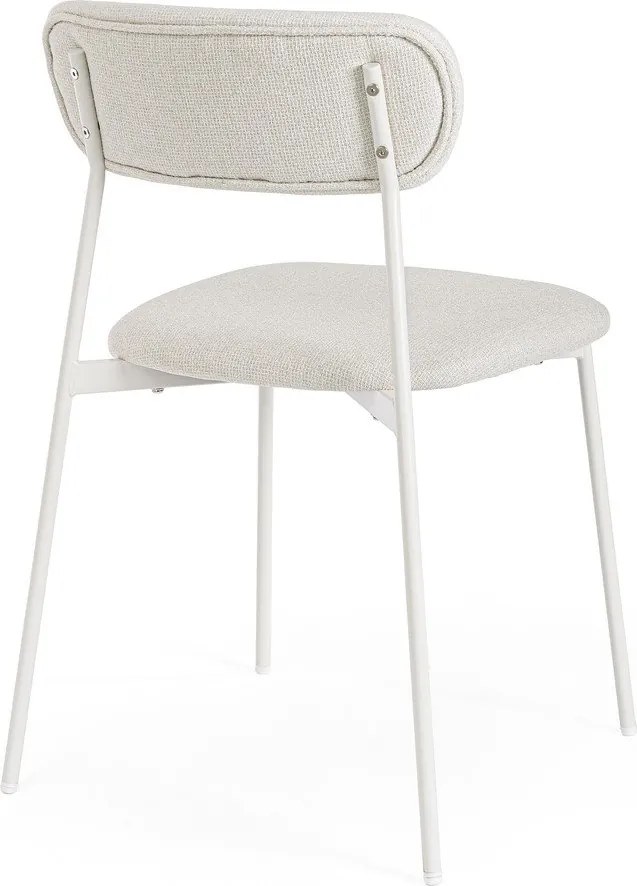 Бял тапициран трапезен стол Inka – Yes Everyday