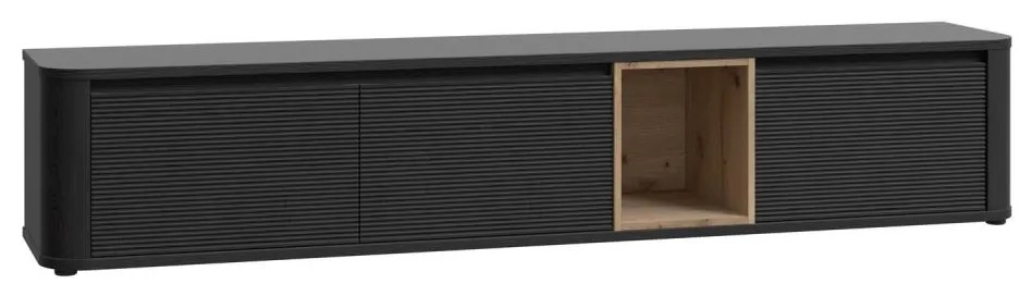 ТВ шкаф INAR черен/кафяв
