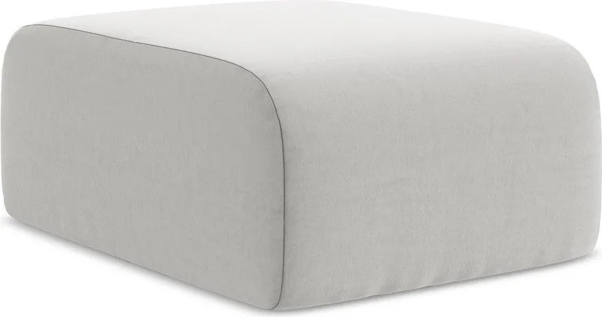 Светлосива кадифена табуретка Lani – Makamii