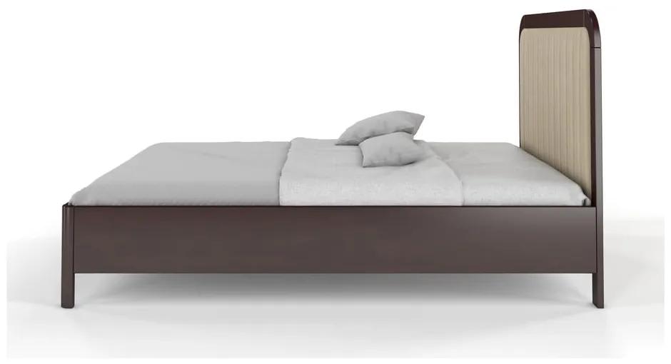 Тъмнокафяво двойно легло от букова дървесина , 200 x 200 cm Visby Modena - Skandica