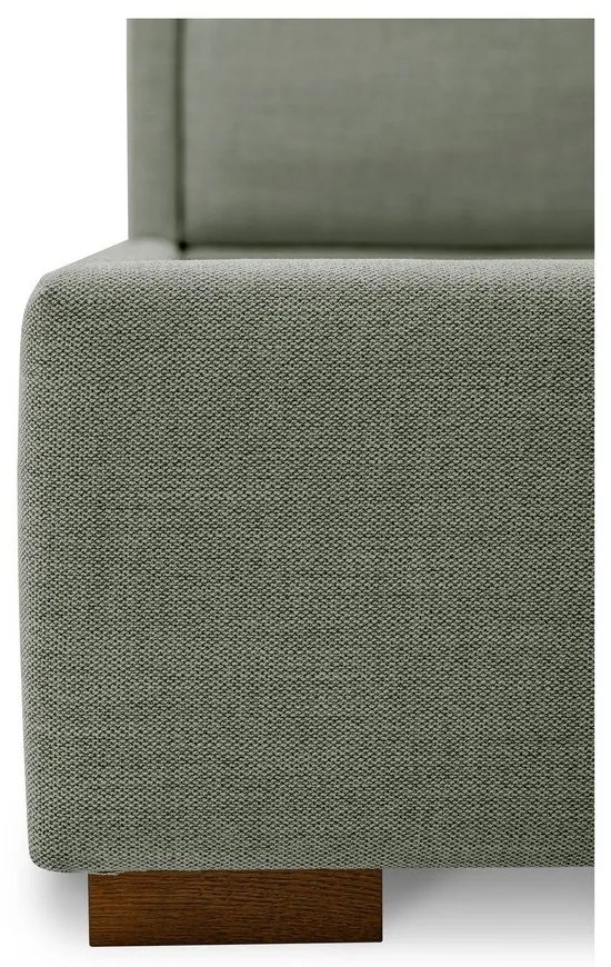 Сиво двойно легло 140x200 cm тапицирано с включена подматрачна рамка Dreamer – Scandic