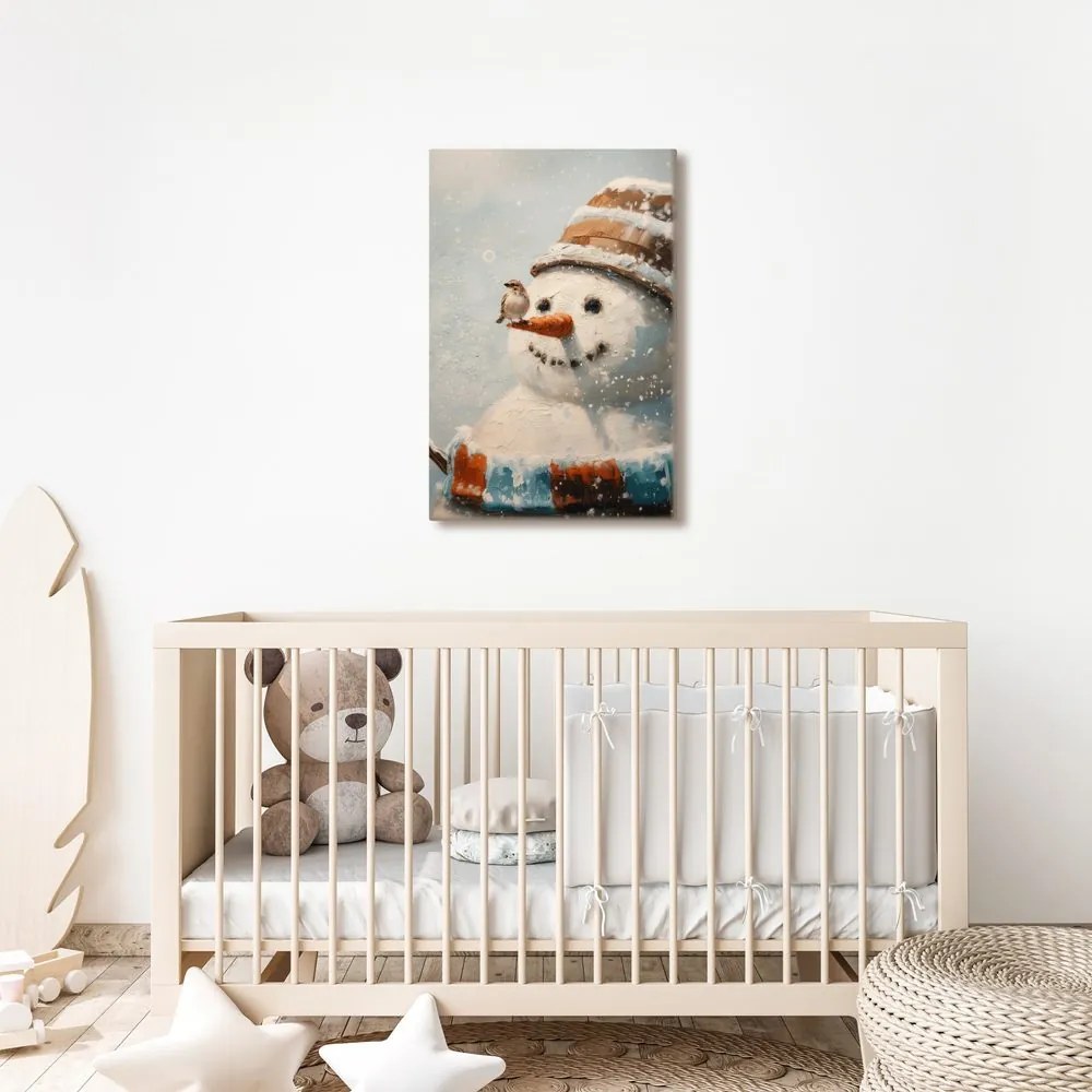 Картина на платно – Коледна приказка със снежен човек