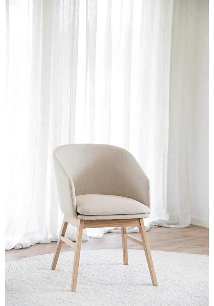 Бежови тапицирани трапезни столове в комплект 2 бр. Windham – Rowico