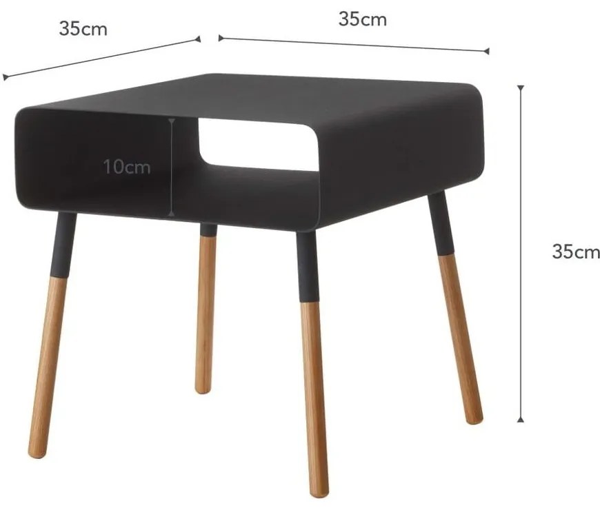 Черна масичка за кафе , височина 35 cm Plain - YAMAZAKI