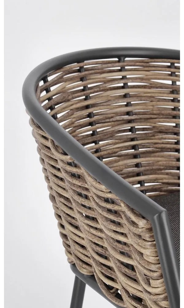 Сив градински стол метален Maribela – Bizzotto