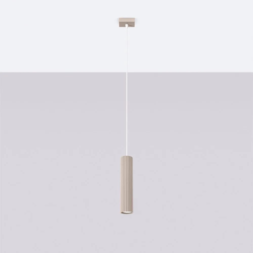 Кафяво-сиво метално висящо осветително тяло Gleam – Sollux