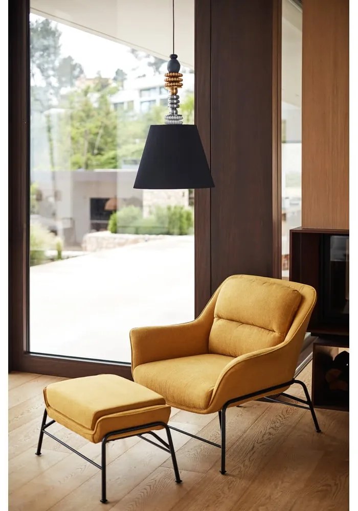 Жълта табуретка за крака Sadira - Teulat