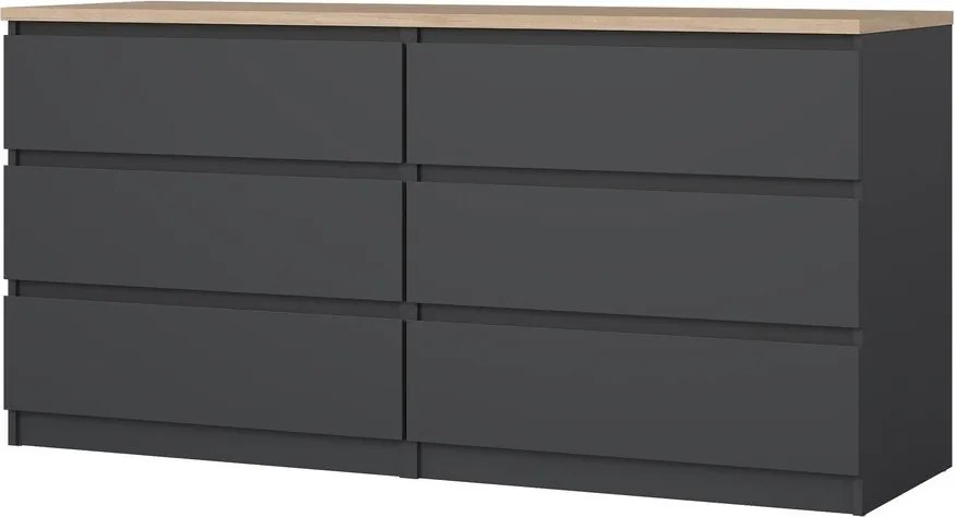 Тъмносив скрин 154x76x50 cm Naia – Tvilum