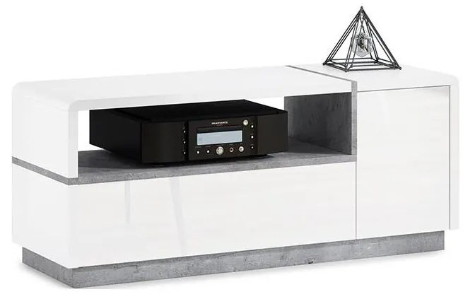 ТВ шкаф FRED бял/сив