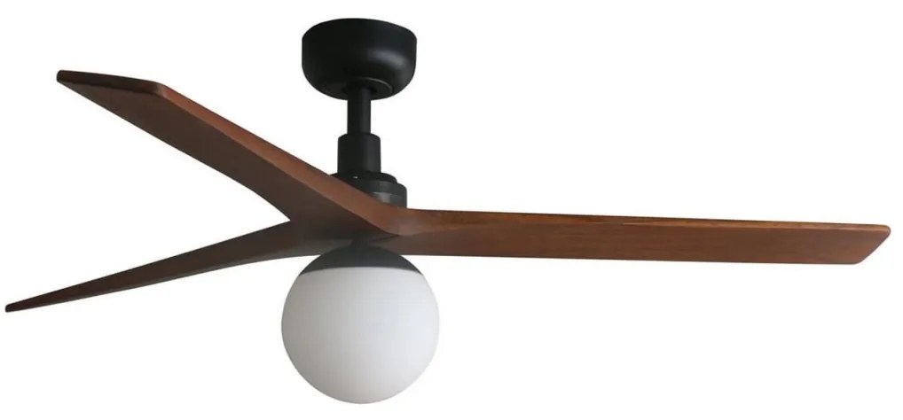 FARO 34277-11L - Вентилатор за таван KLIM M 1xE27/15W/230V орех/черен + д.у.