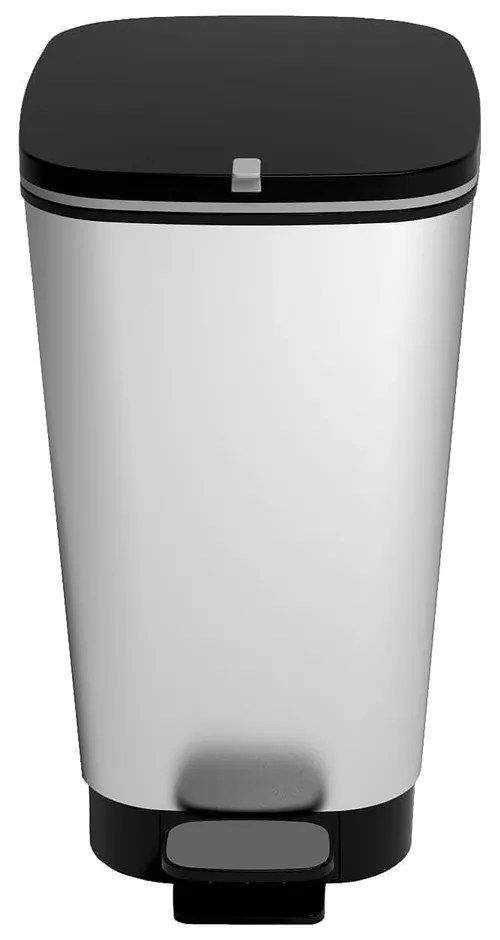 Пластмасово кошче за боклук с педал в сребрист цвят 45 l Chic Bin – KIS