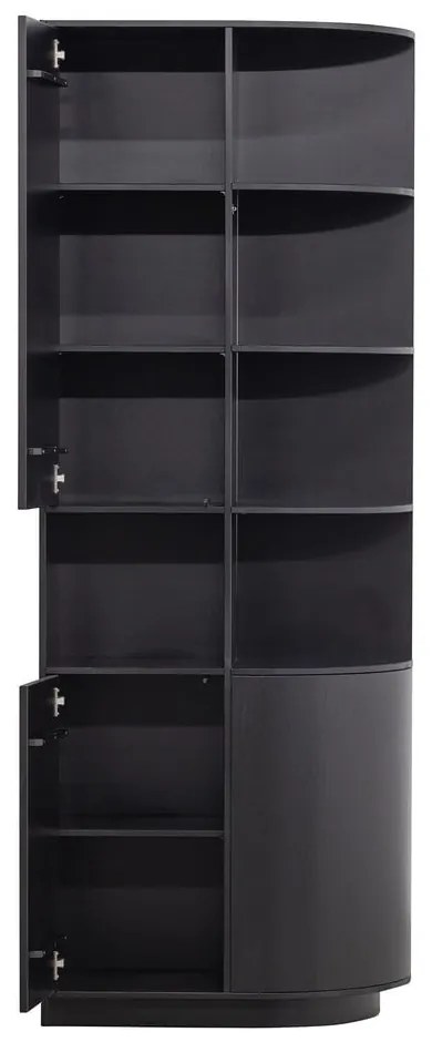 Черна модулна библиотека от масивен бор 156x210 cm Finca – WOOOD