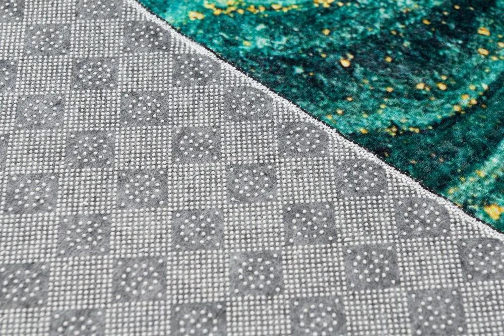 Модерен килим в зелени и сини нюанси Ширина: 80 см | Дължина: 150 см