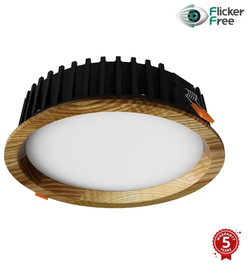 APLED - LED Лампа RONDO WOODLINE LED/6W/230V 4000K Ø 15 см пепел масивнo дървo