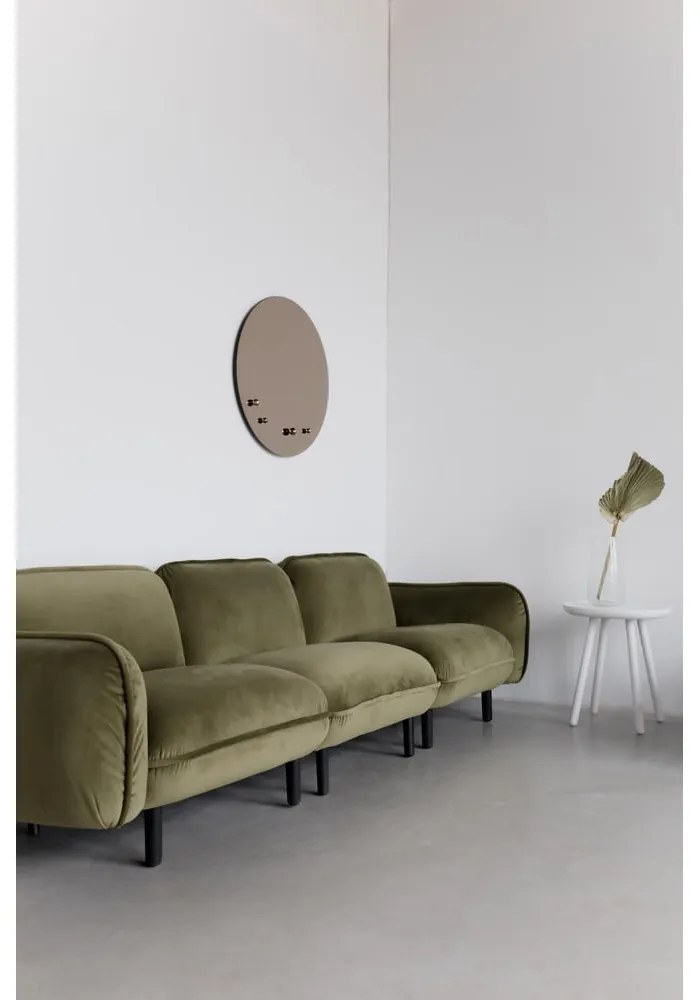 Тъмносин кадифен диван Bean - EMKO