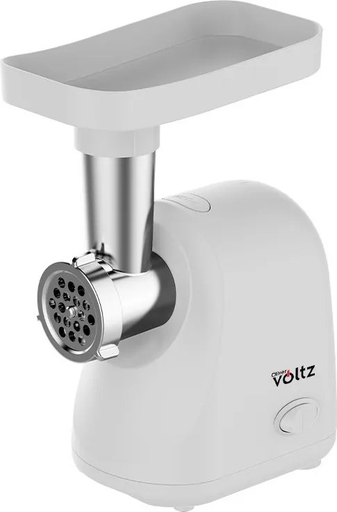 Месомелачка Oliver Voltz OV51991G, 800W, Обратен ход, Приставка за домати, Приставки 5 и 7 мм, Неръждаема стомана, Бял