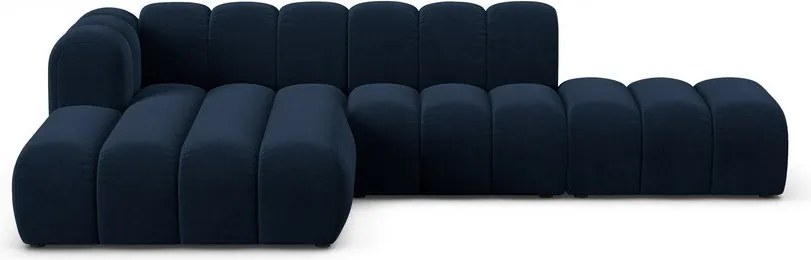 Тъмносин ъглов диван (ляв ъгъл) Lupine – Micadoni Home