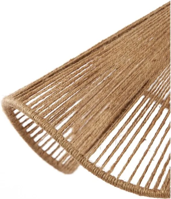 Висящо осветително тяло в естествен цвят с абажур от юта ø 48 cm Fodara – Light & Living