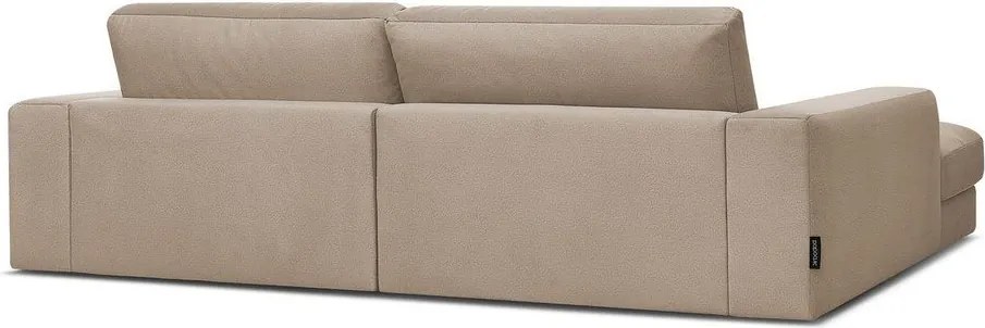 Кафяво-сив кадифен ъглов диван (ляв ъгъл) Sierra – Bobochic Paris