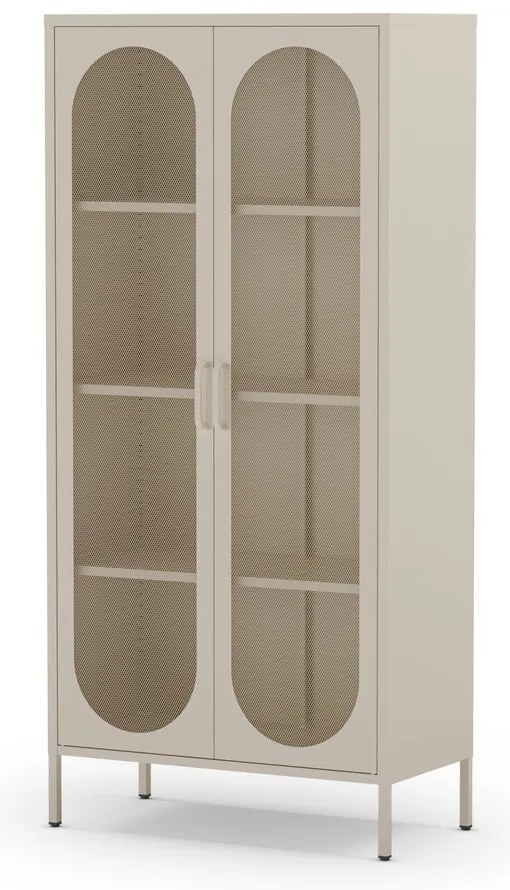 Кремаво метално шкафче 80x170x40 cm Diora – Marckeric