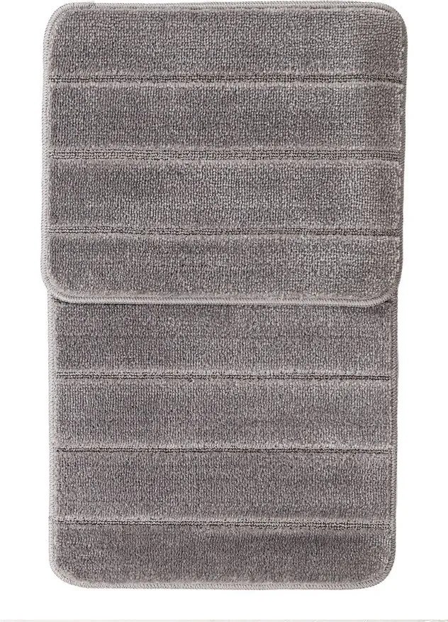 Сиви килими за баня в комплект 2 бр. 50x80 cm Yeni Cizgli – Foutastic