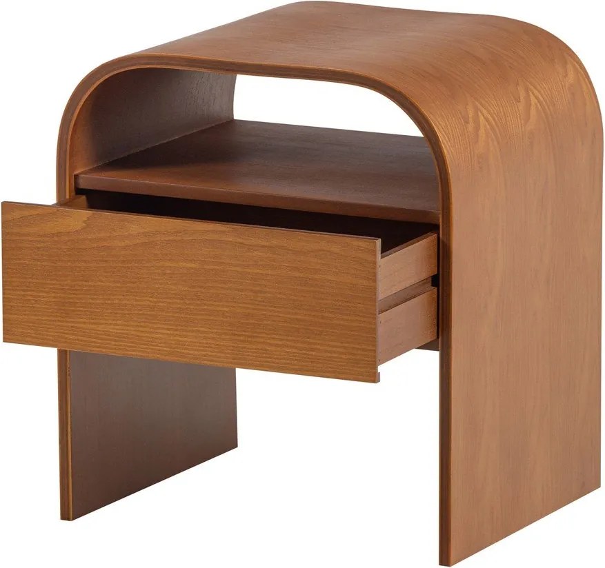 Нощно шкафче с рафтове в естествен цвят Momo – WOOOD