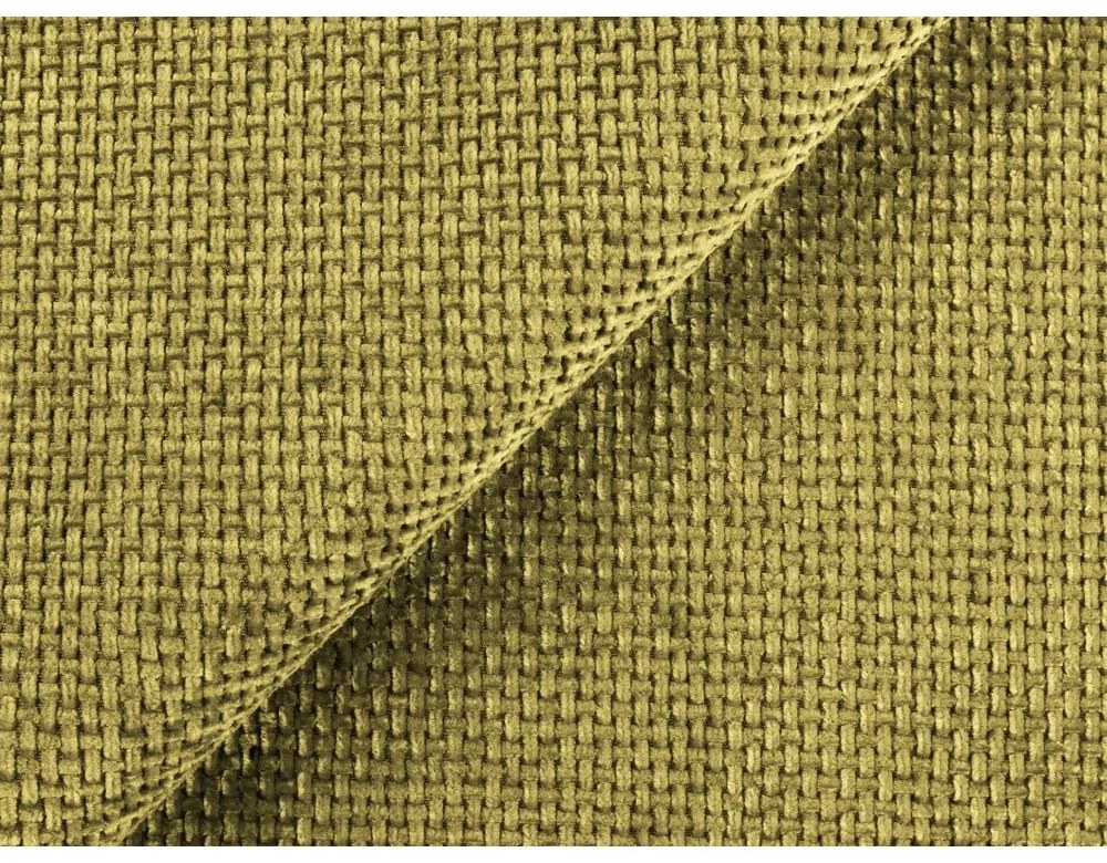 Жълто тапицирано двойно легло с място за съхранение и решетка 160x200 cm Keoni - Makamii