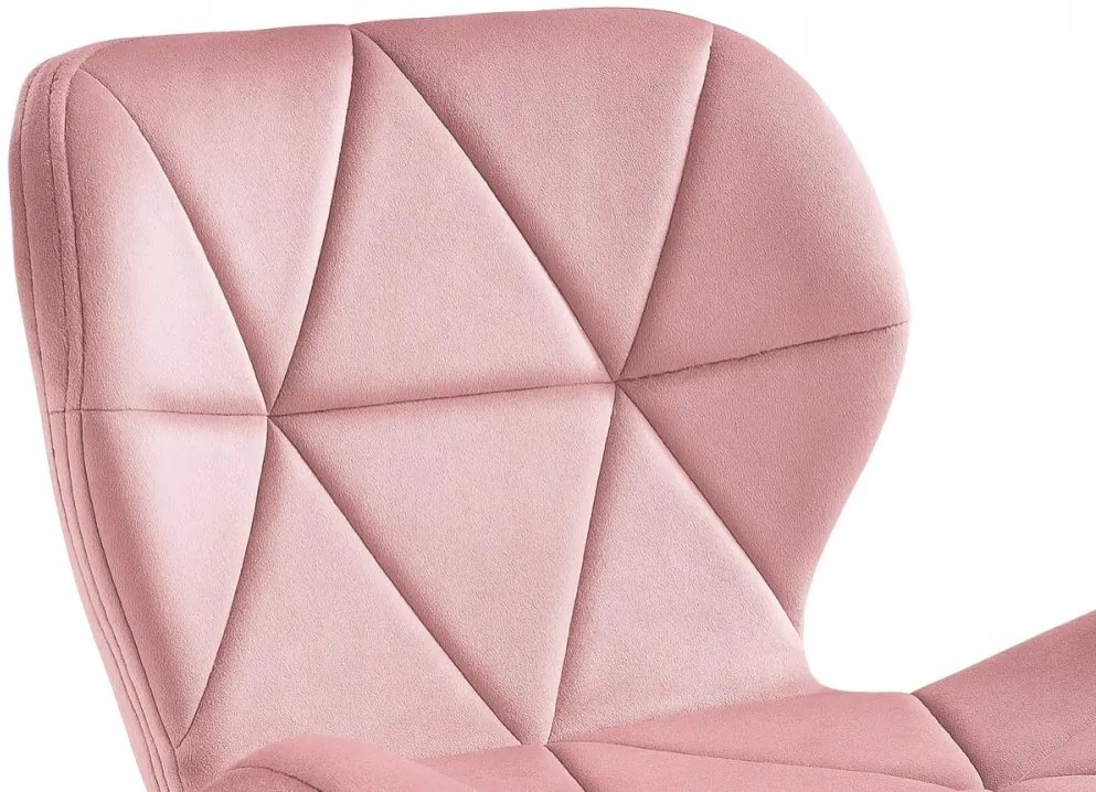 Ергономичен въртящ се офис стол - кадифе Тъмносиньо