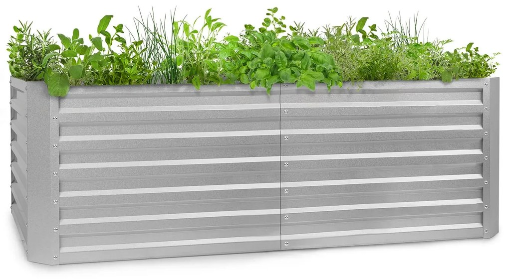 Blumfeldt High Grow Straight, повдигната леха, 200 х 60 х 100 см, 1200 л, стомана
