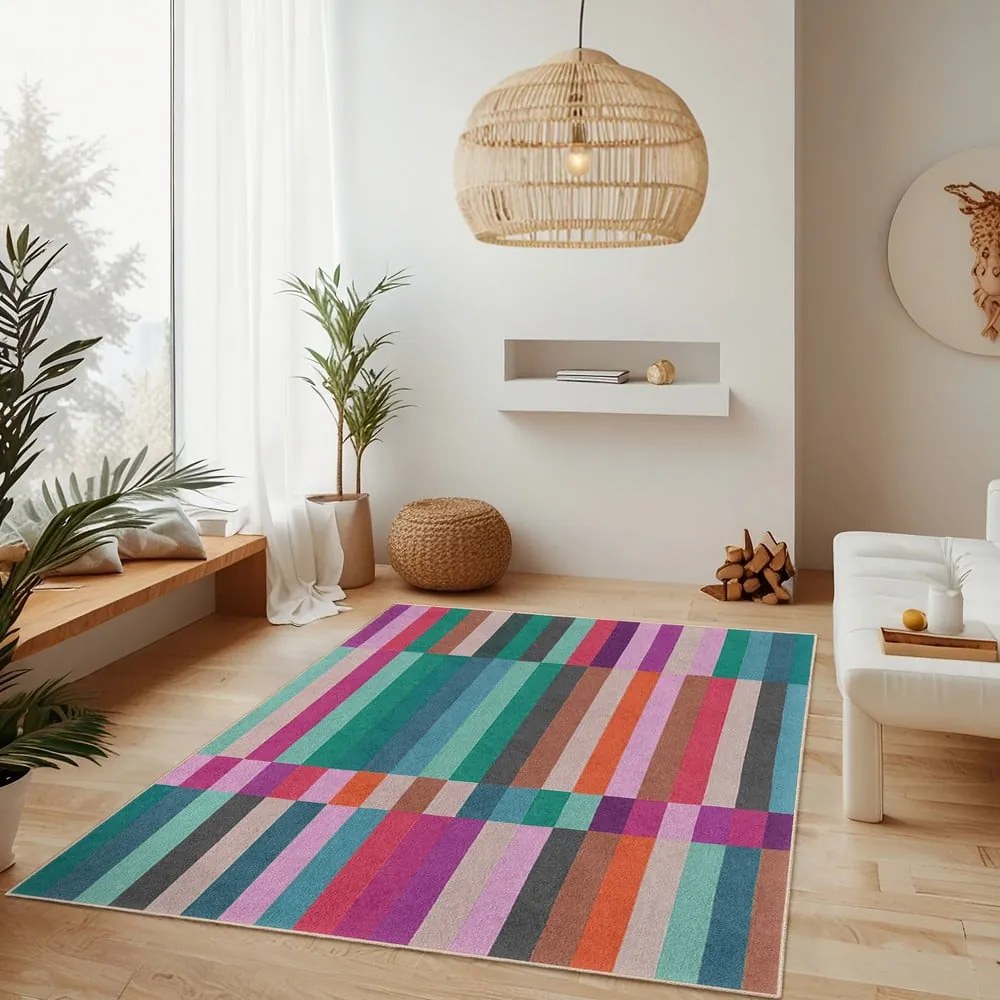 Тюркоазена пътека подходяща за пране 60x230 cm Acid Rain – Mila Home