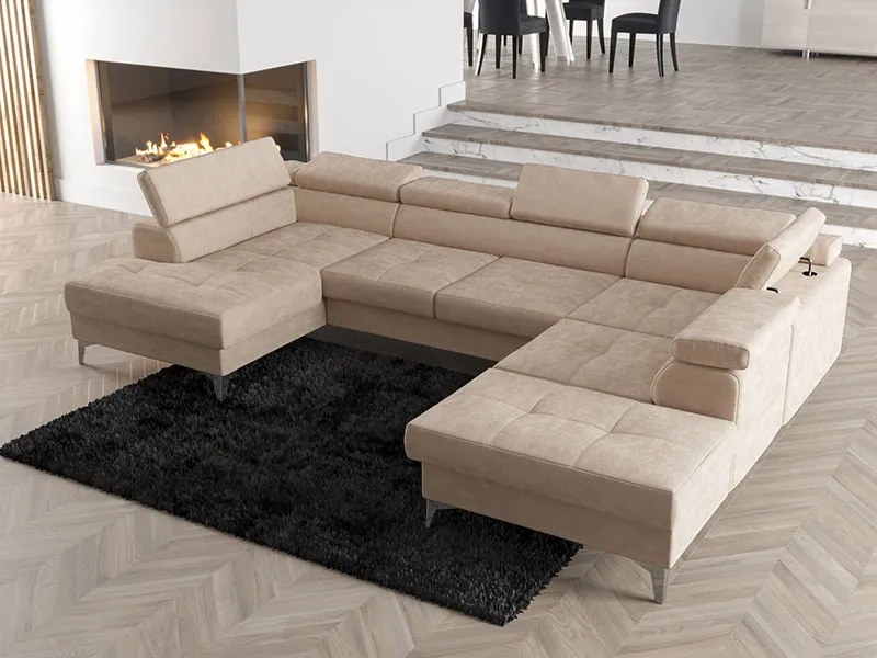 ъглов диван TOSCANIA MAX II с функция сън и ракла