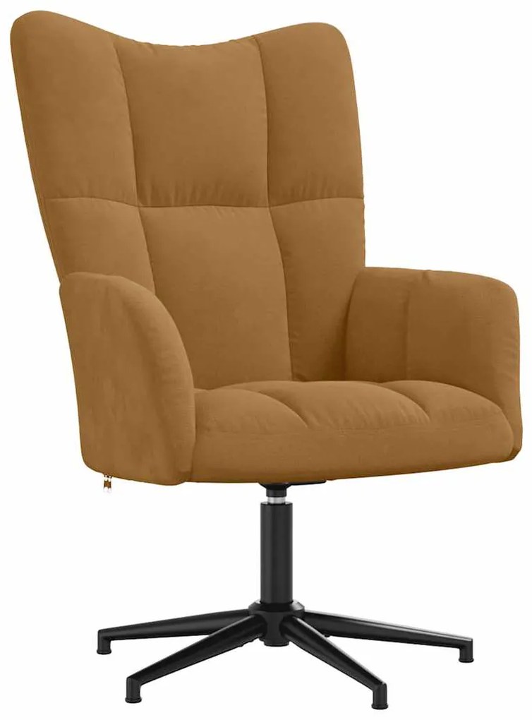 328103 vidaXL Релакс стол, кафяв, кадифе