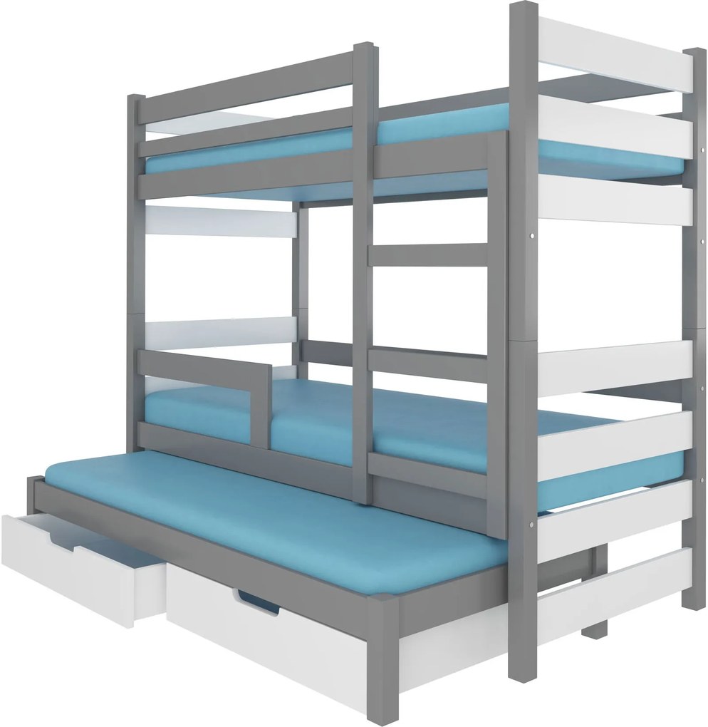 Двуетажно Детско легло Felicia-Gkri-White