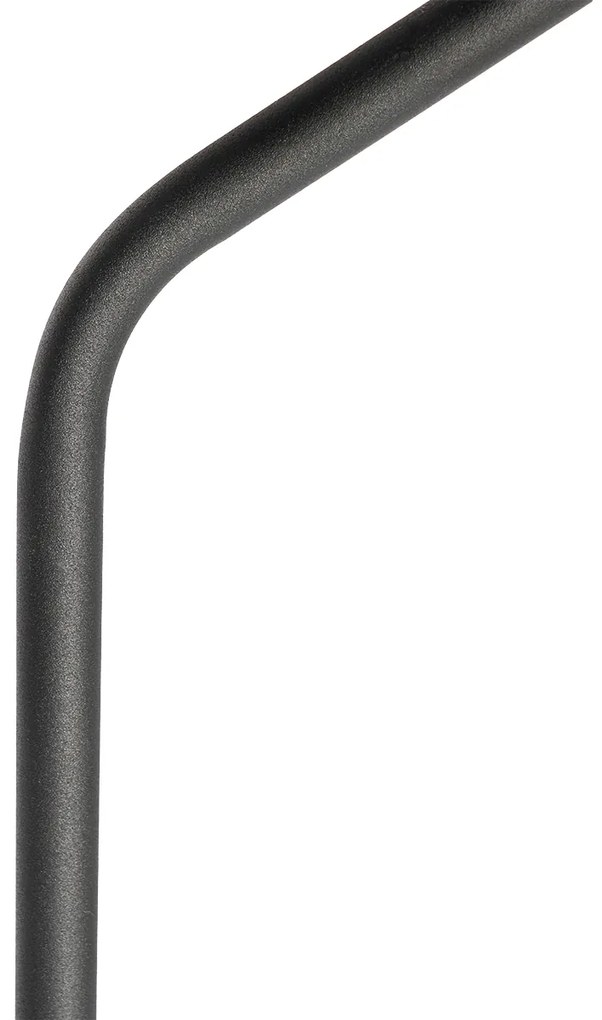 Модерна подова лампа черна със злато регулируема - Morik