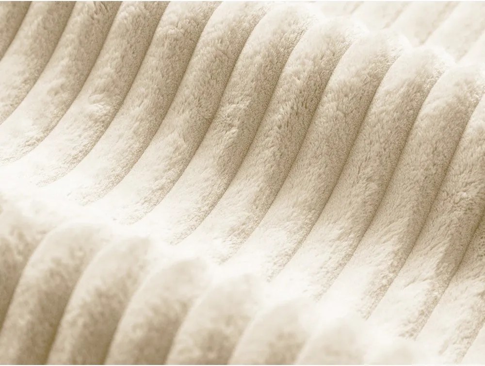 Бежово двойно легло 180x200 cm тапицирано с място за съхранение с включена подматрачна рамка Martina – Micadoni