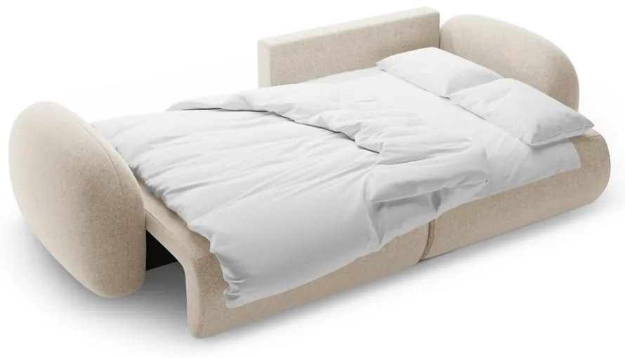 Бежов шенилов сгъваем/с място за съхранение ъглов диван Tonale – Cosmopolitan Design