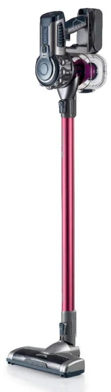 Вертикална прахосмукачка Ariete SCOPA Digital 2723, 200W, Цифров мотор, HEPA филтрация на въздуха, LED светлини, Моторизирана четка, Розов