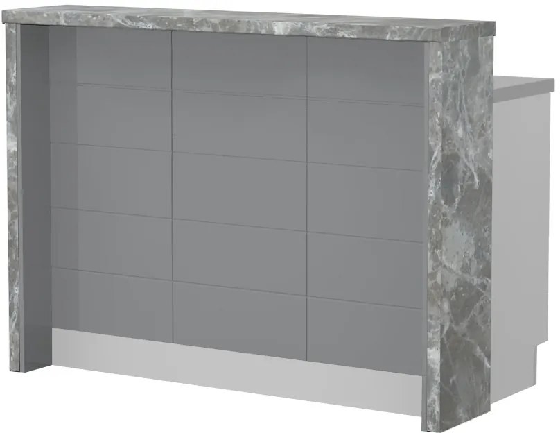 Островна кухненска пейка Hudson-Length: 135 cm.-Gray-Siena Marble