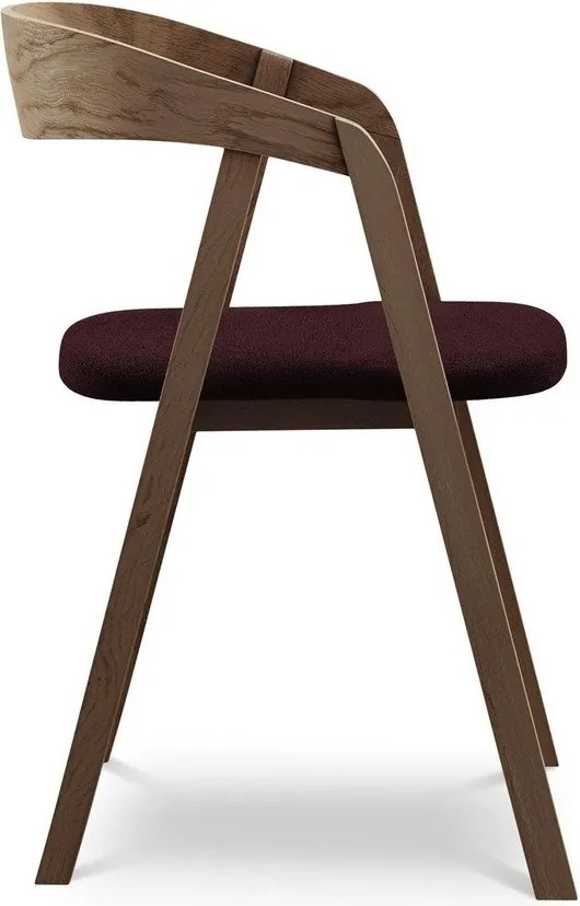 Бордо трапезен стол от масивна дървесина Erika – Makamii