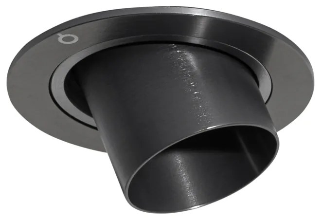 Модерно вградено прожекторно осветление тъмно сиво GU10 35 mm кръгло, накланящо се - Installa