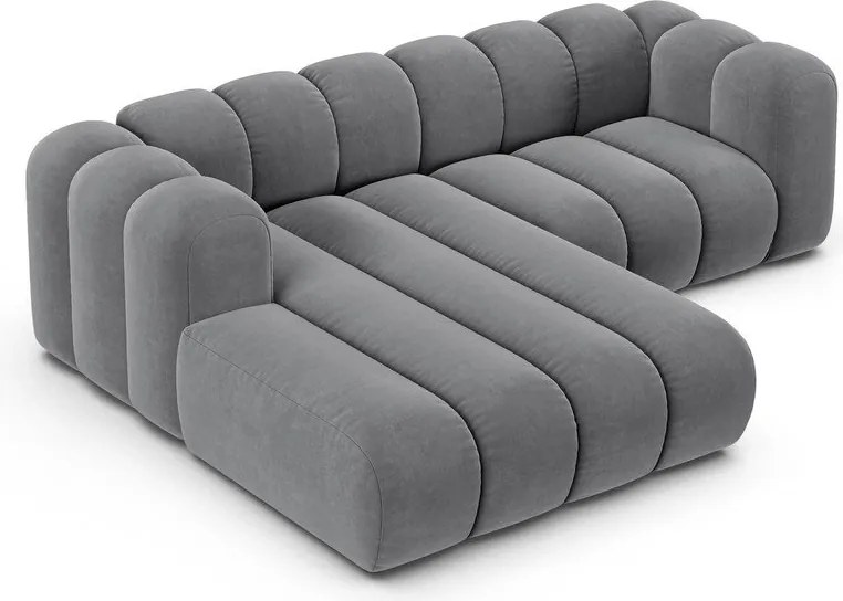 Светлосив ъглов диван (ляв ъгъл) Lupine – Micadoni Home