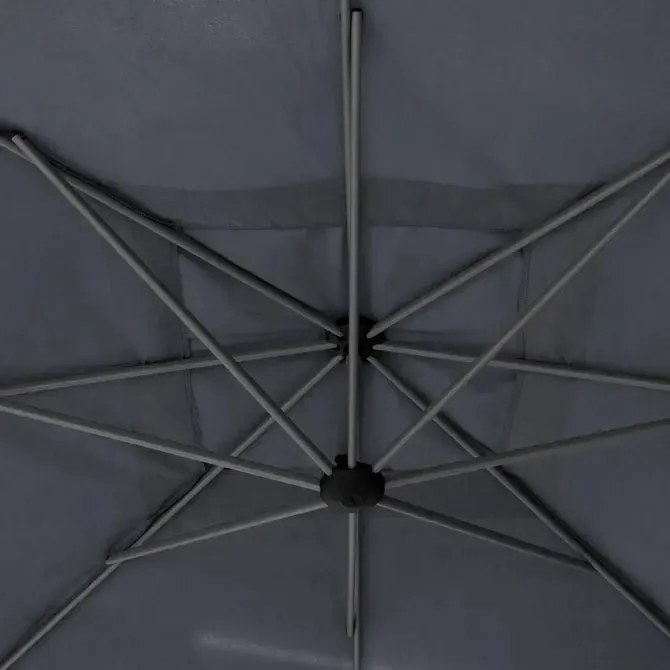 Градински чадър със странична стойка Hesperide Manoa, 2.5x2.5 m - Синьо-зелен