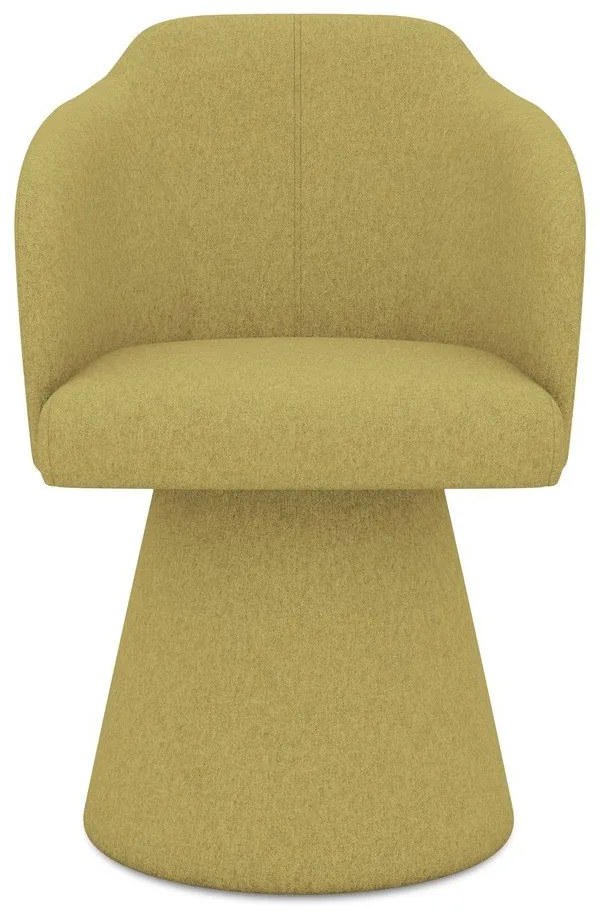 Жълт тапициран трапезен стол Kanoa – Makamii