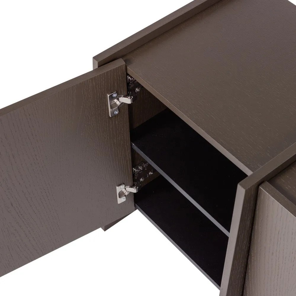 Тъмнокафява маса за телевизор от декор от ясен 102x53x44 cm Brock – WOOOD