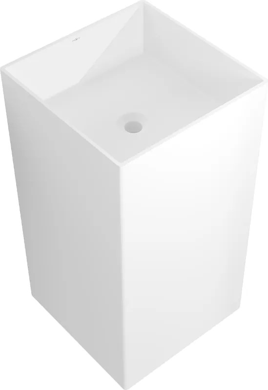 Mexen Xola-2 свободностояща мивка от конгломерат 45 x 45 см, бяла матова - 26594500