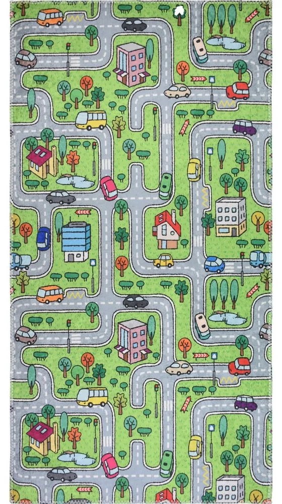 Зелен детски килим 80x150 cm Green Neighborhood – Vitaus