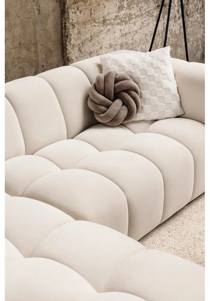 Теракотен кадифен ъглов диван (десен ъгъл) Cube – Bonami Selection